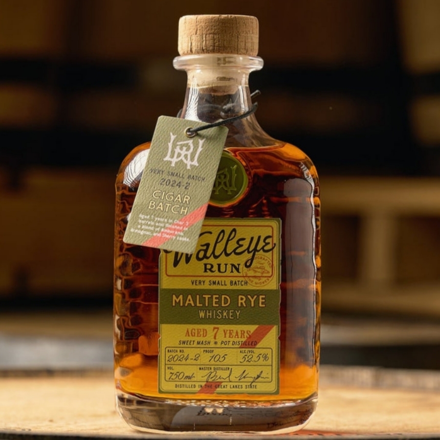 Walleye Run Very Small Batch Malted Rye Whiskey Cigar Batch (2024-2)