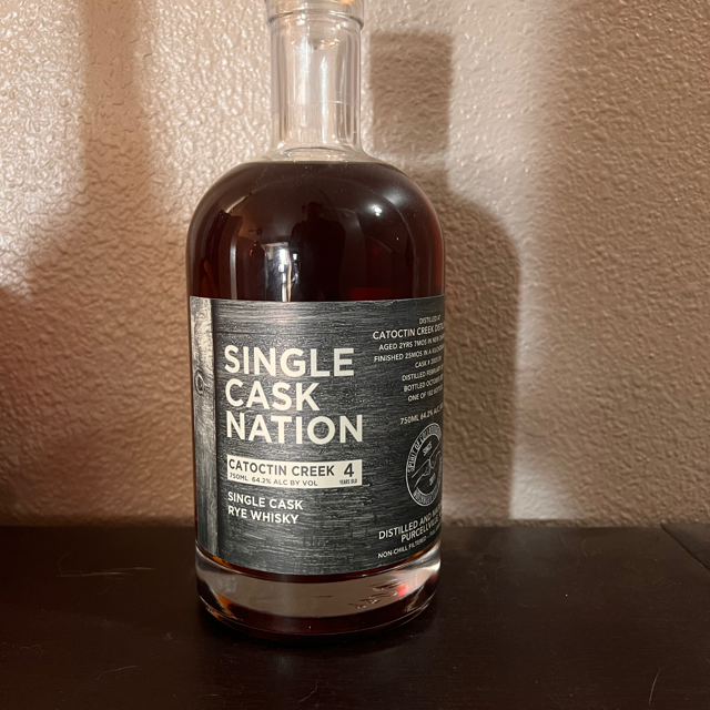 Single Cask Nation, Catoctin Creek Single Cask Rye, 4 Years Old