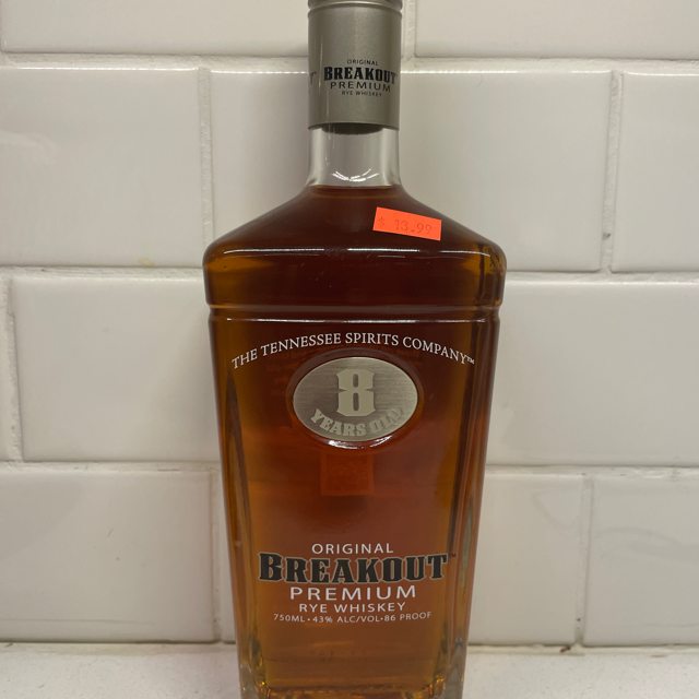 The Tennessee Spirits Co Breakout Rye Whiskey