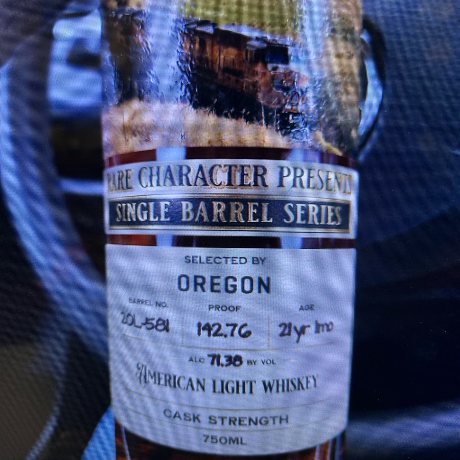 Rare Character Single Barrel American Light Whiskey Cask Strength