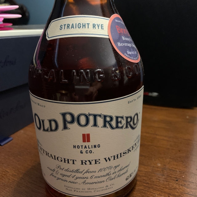 Old Potrero Straight Rye Whiskey (Binny's Handpick Barrel #7)