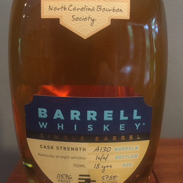 Barrell Whiskey Single Barrel Cask Strength A130