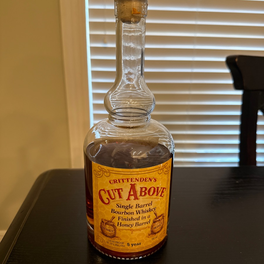 Crittenden's Cut Above Single Barrel Finished in a Honey Barrel