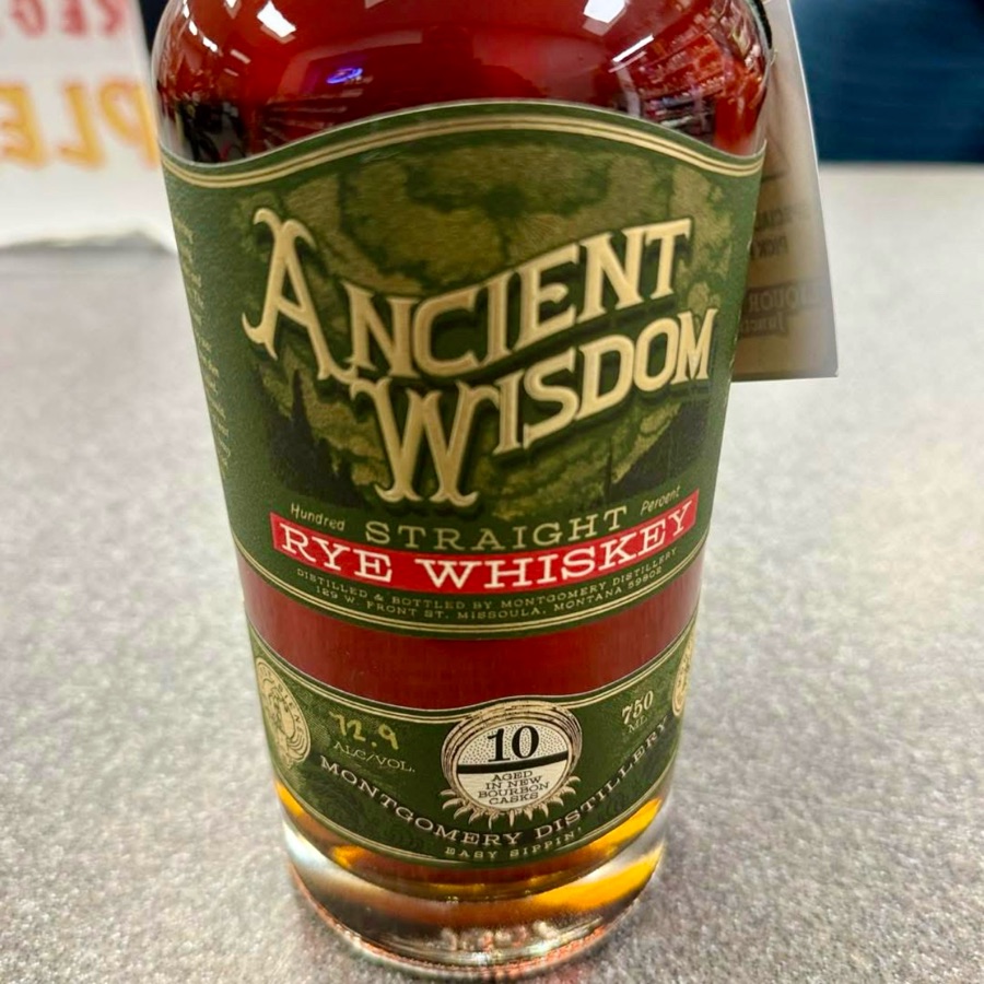 ancient wisdom straight rye whiskey