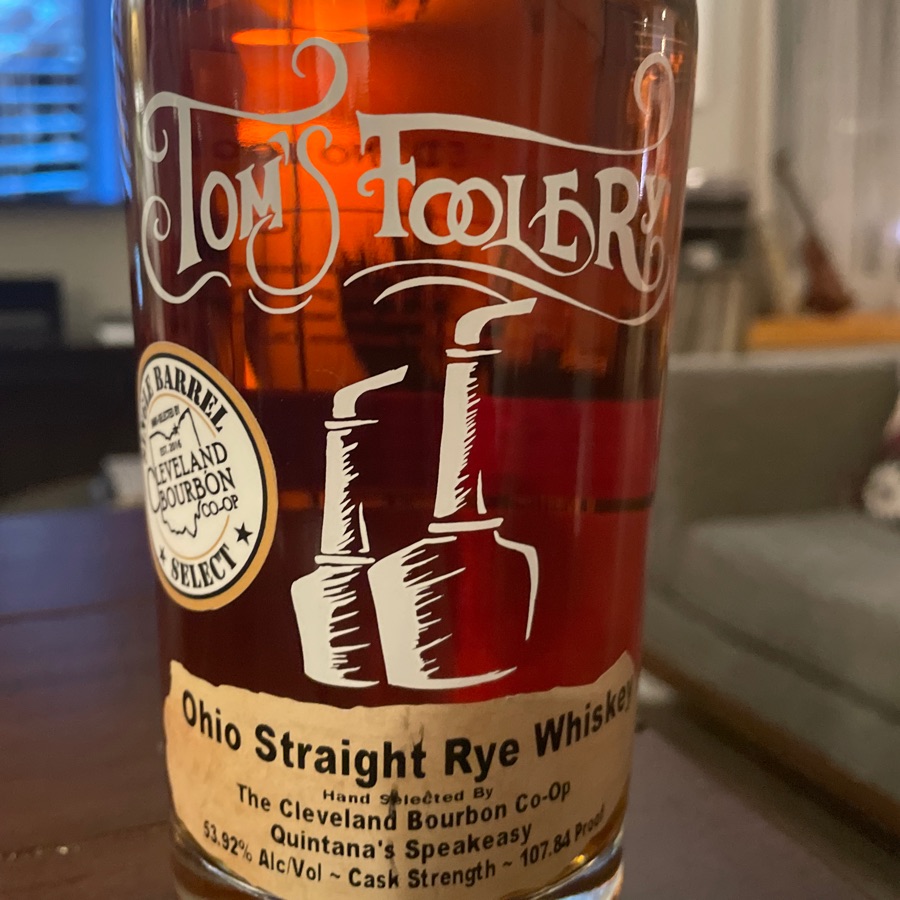 Tom's Foolery Ohio Straight Rye Whiskey (Honey, I Shrunk the Rye)