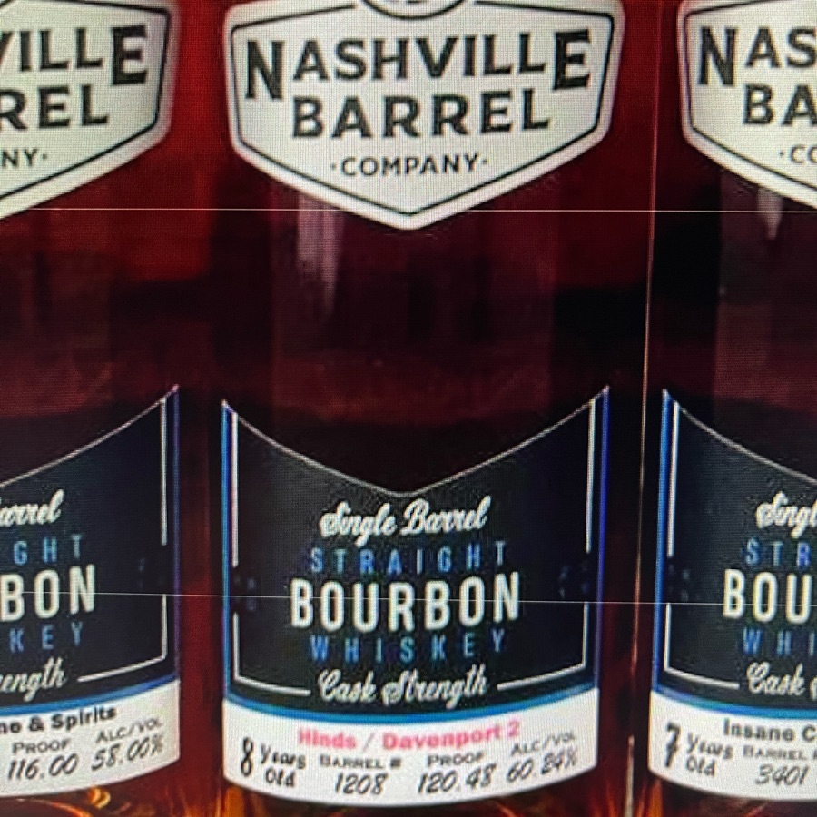 Nashville Barrel Company Single Barrel Bourbon (#1208 Hinds/Davenport 2)