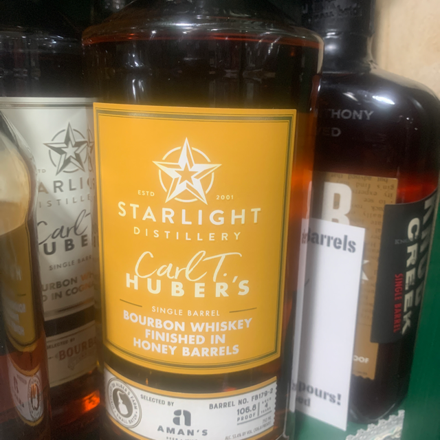 Starlight Carl T. Huber's Single Barrel Bourbon Finished in Honey Barrels