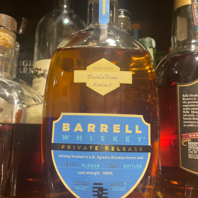 Barrel whiskey aj71 David's dram