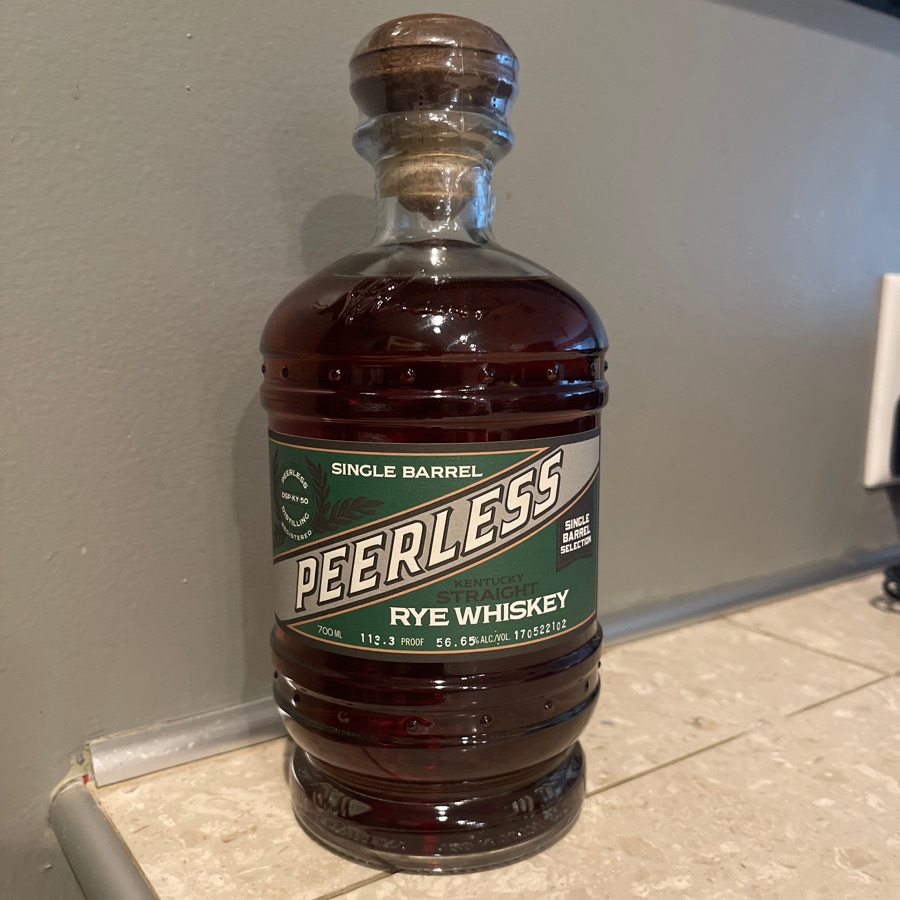 Peerless Single Barrel Distillery Selection Rye