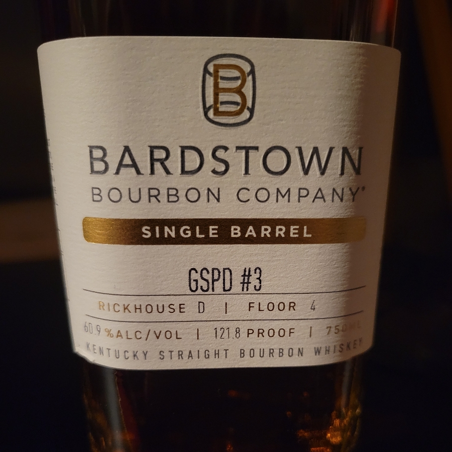 Bardstown Bourbon Company Single Barrel GSPD #3 Rick. D I Fl. 4