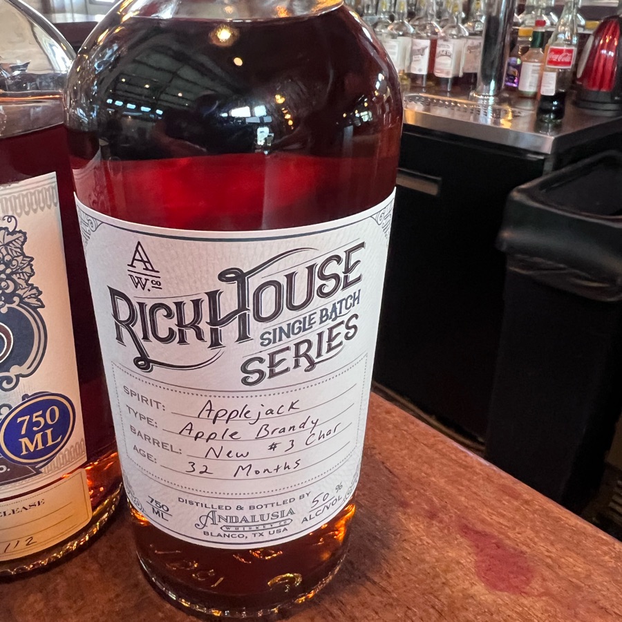 Andalusia RickHouse Single Batch Series AppleJack Apple Brandy New #3 Char
