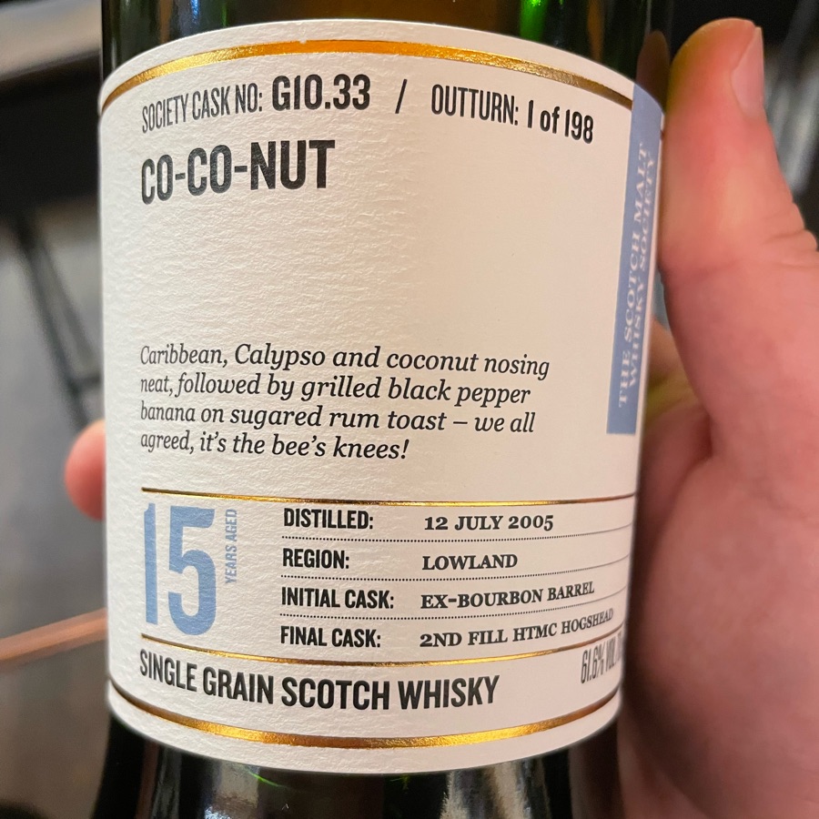 Strathclyde 2005 SMWS G10.33 Co-co-nut