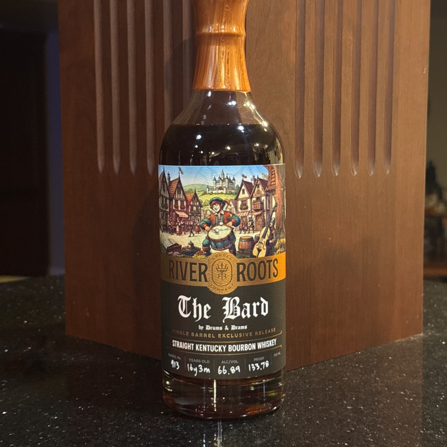 River Roots Single Barrel Bourbon No. 913 (The Bard by Drums & Drams)