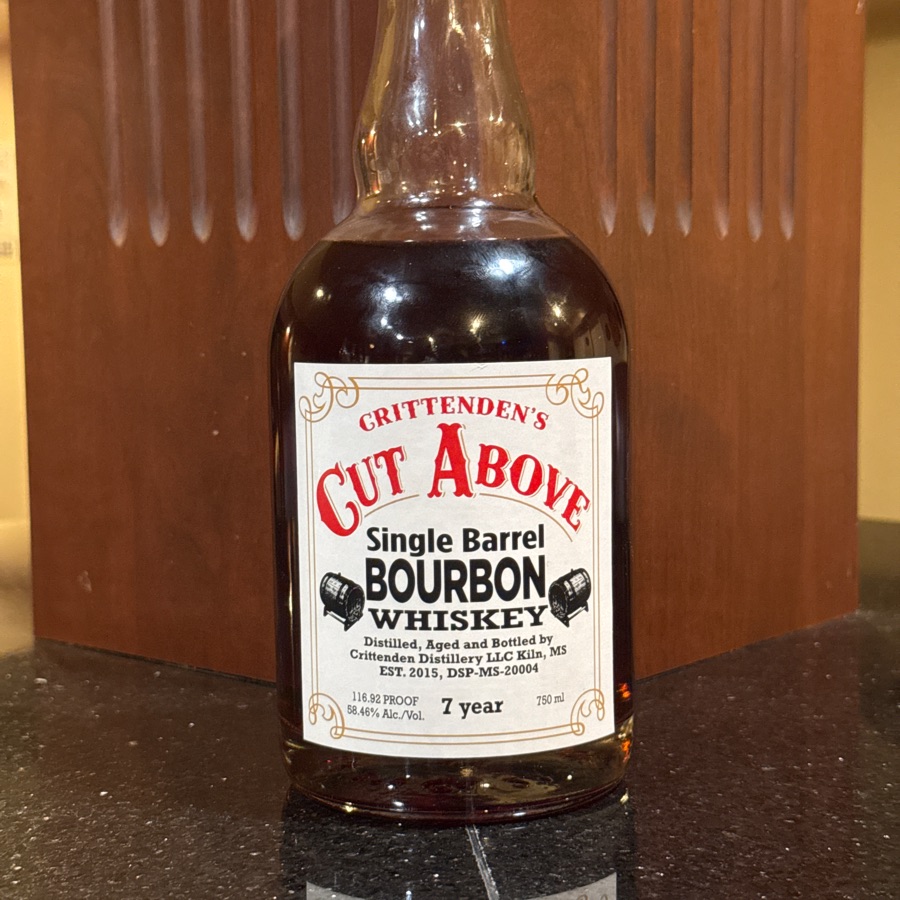 Crittenden's Single Barrel Bourbon (Drums and Drams Mississippi Antique)