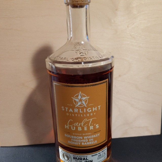 Starlight Carl T. Huber's Single Barrel Bourbon Finished in Honey Barrels (Rural Inn Pick)