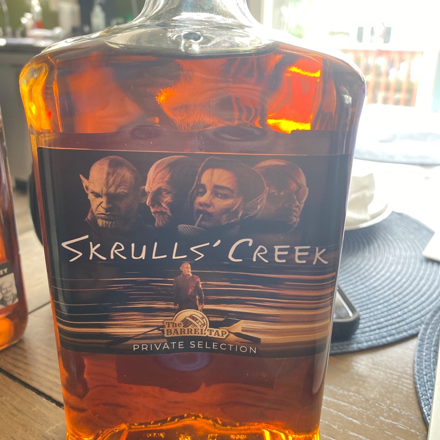 Knob Creek Single Barrel Select The Barrel Tap Skrulls Creek back sticker