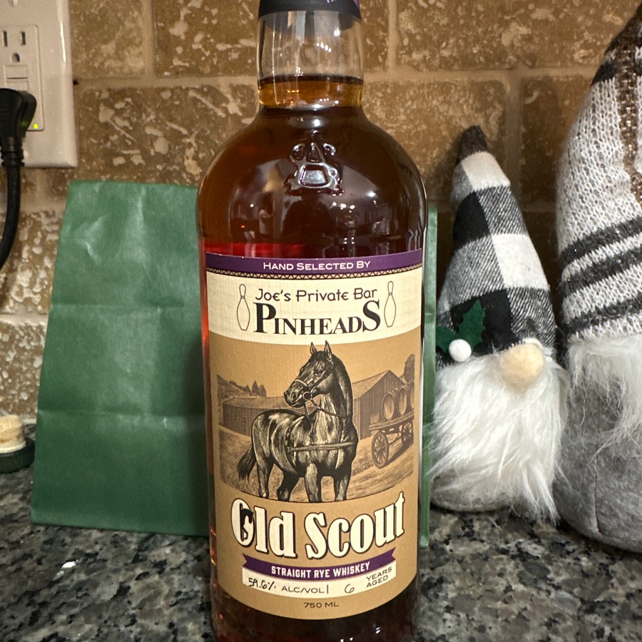 Old Scout Straight Rye Whiskey (Joe's Private Bar - Pinheads)