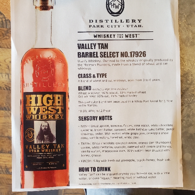 Valley Tan Barrel Select No.17926