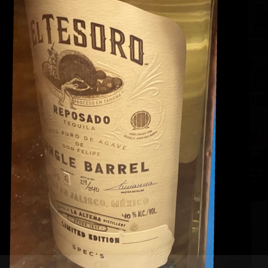 El Tesoro Reposado Single Barrel Spec's