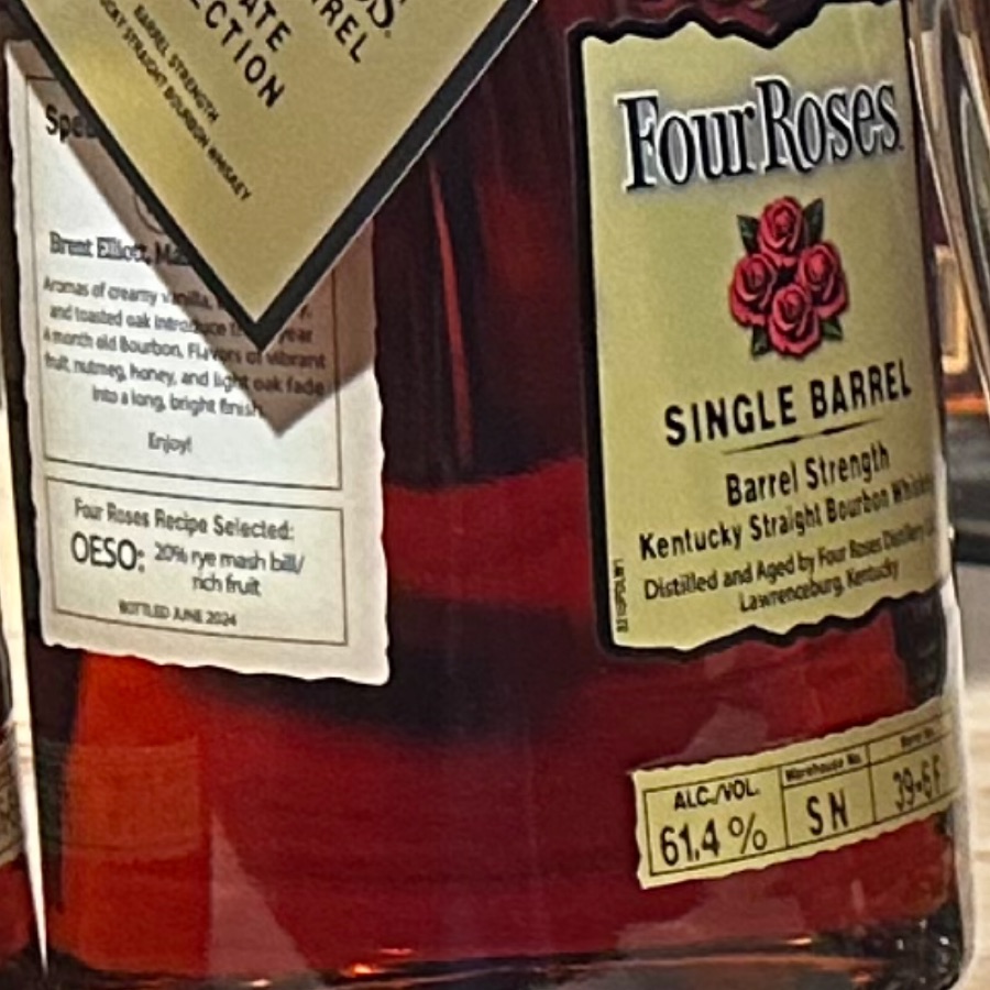 Four Roses Single Barrel Barrel Strength Bourbon - OESO