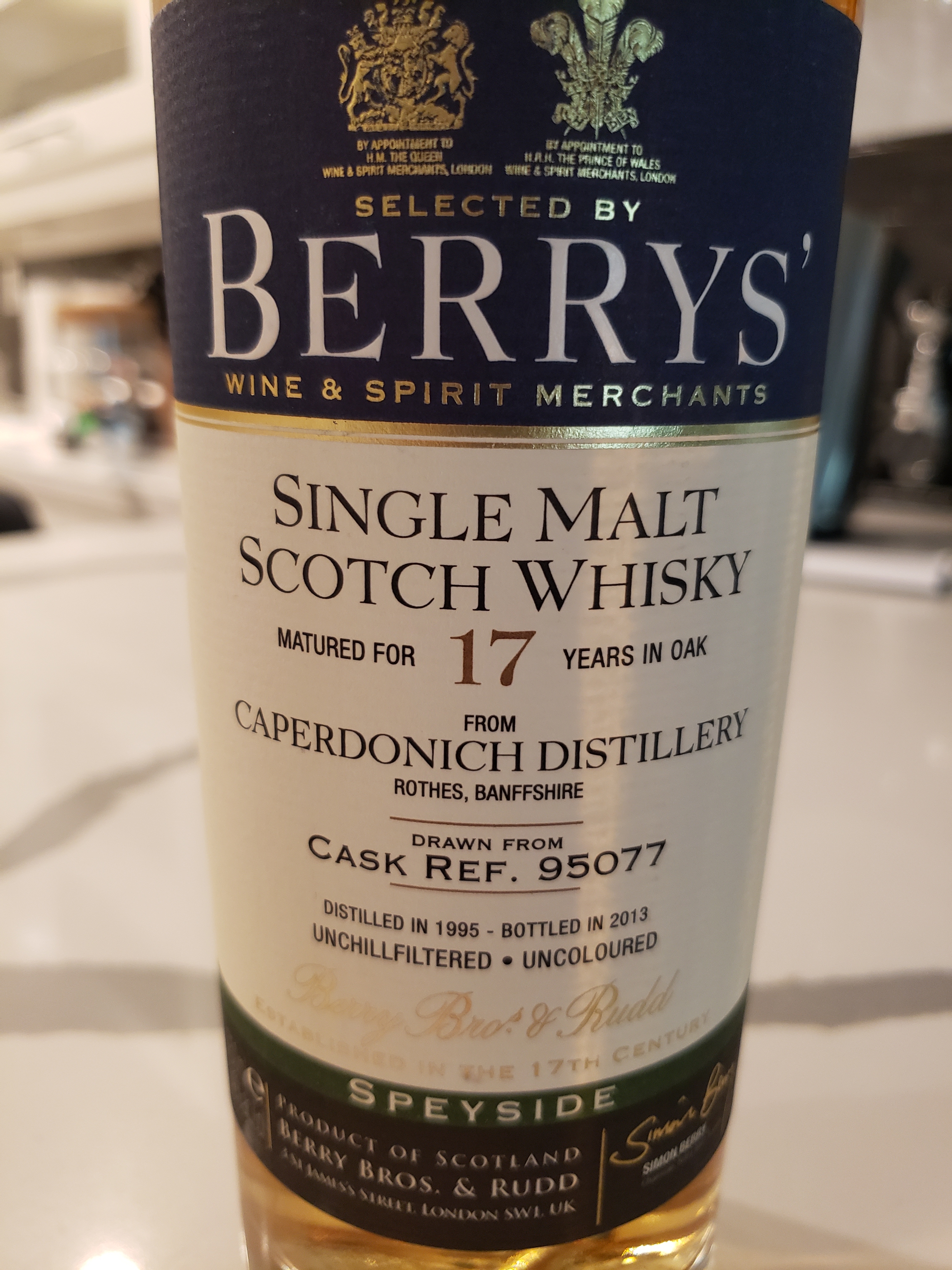 Caperdonich 1995 17 Year Single Cask 95077 (Berry Bros. & Rudd)