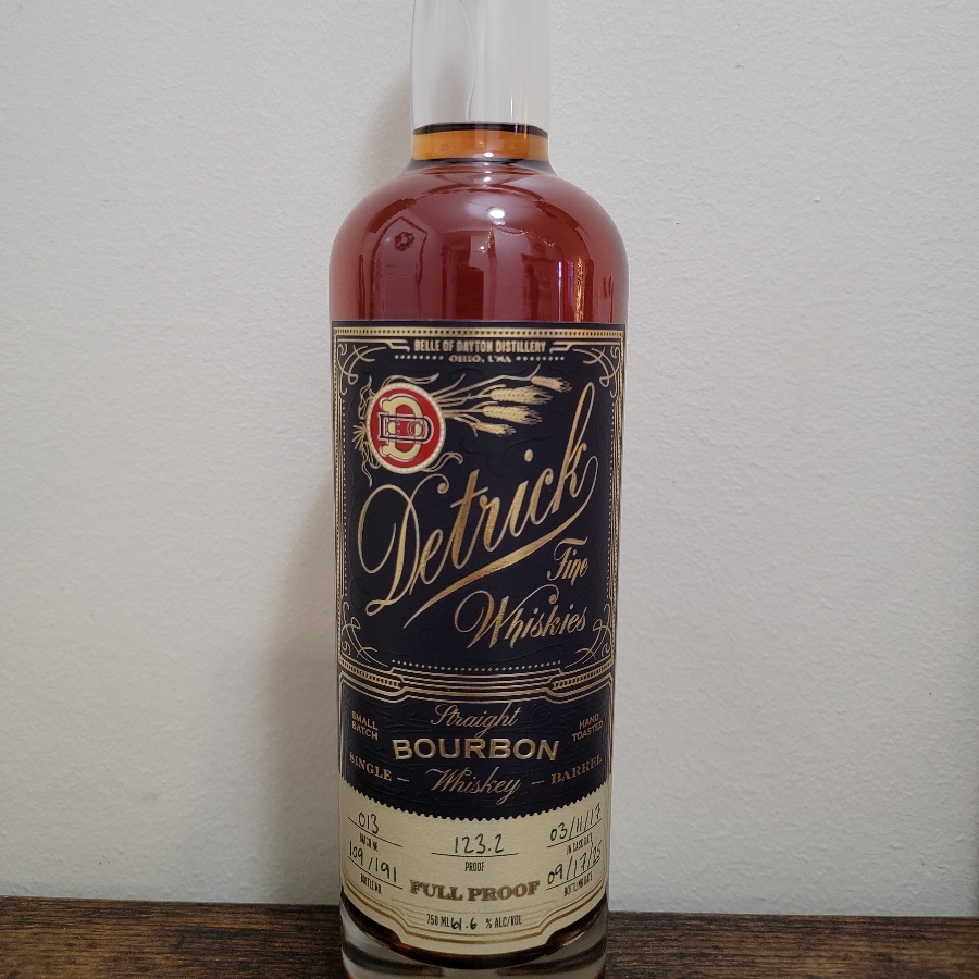 Detrick Single Barrel Full Proof Straight Bourbon Whiskey