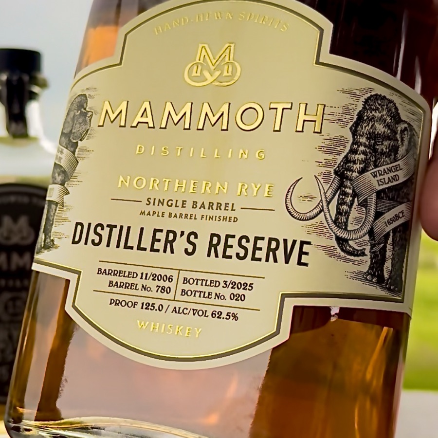 Mammoth Distilling Distiller's Reserve Northern Rye Single Barrel finished in Maple Syrup Barrels