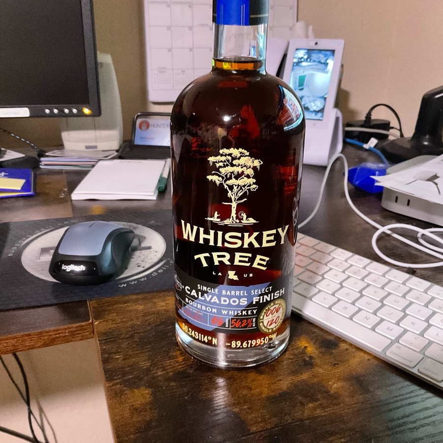 Whiskey Tree Single Barrel Select Calvados Finish Four Grain Bourbon Whiskey Barrel: 416 (New Braunfels Bourbon)