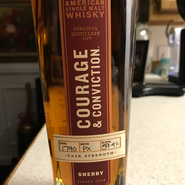 Virginia Distillery Company Courage & Conviction Sherry Single Cask Selected by Virginia ABC