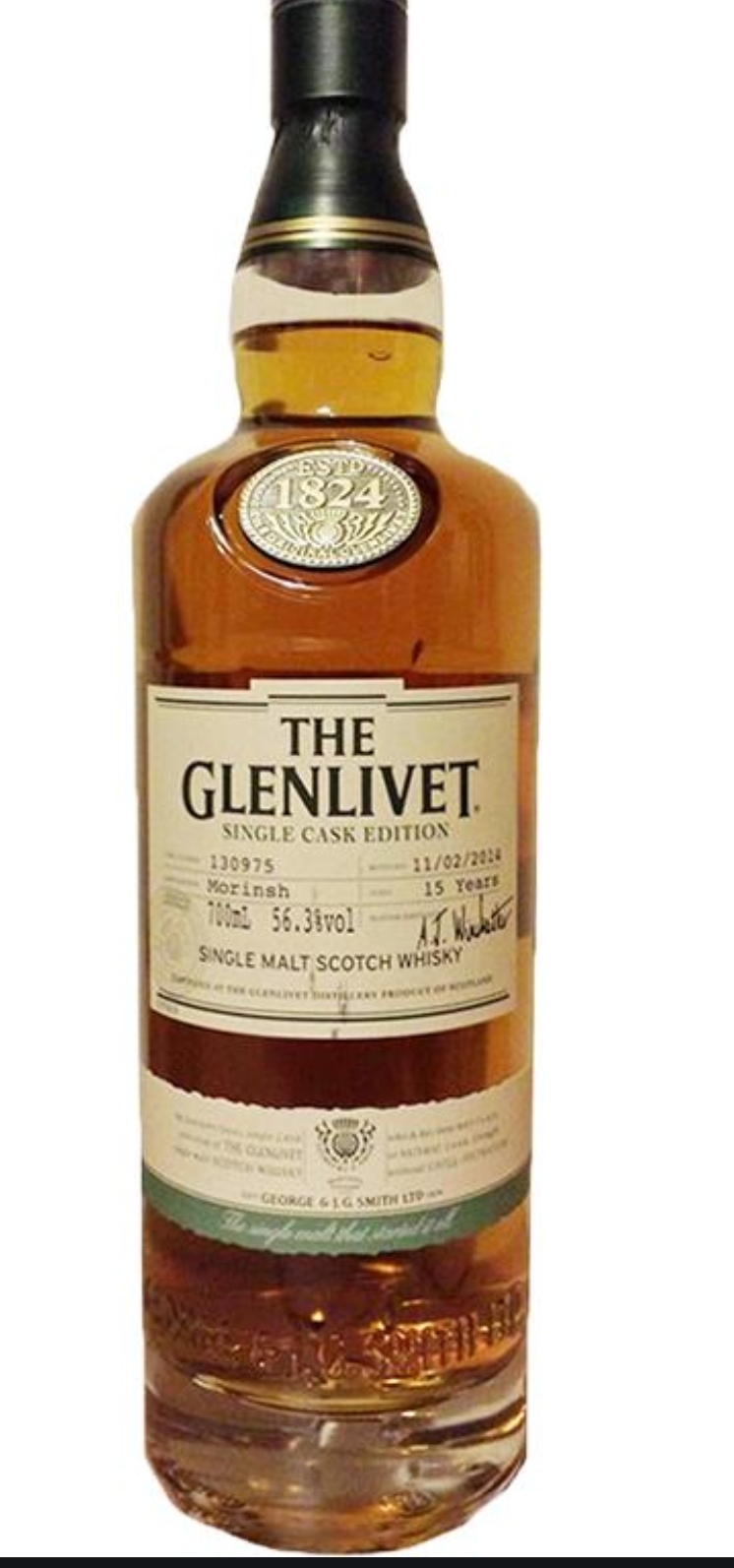 Glenlivet 15 yr 'Morinsh' Single Cask