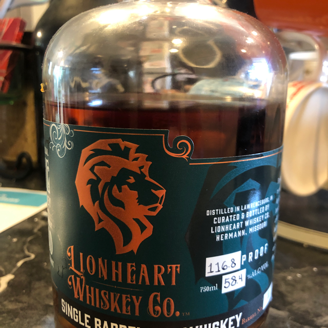 Lionheart Whiskey Co. Single Barrel Rye