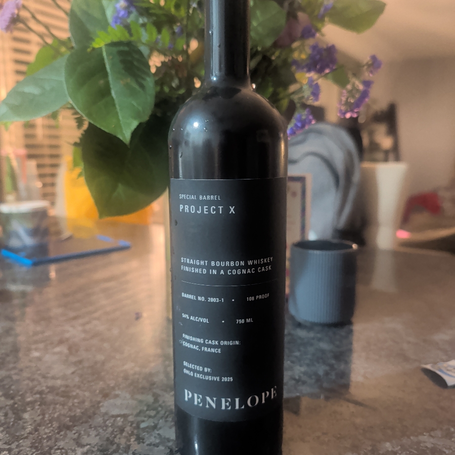 Penelope Project X Straight Bourbon Whiskey Finished in a Cognac Barrel (OHLQ 2025)