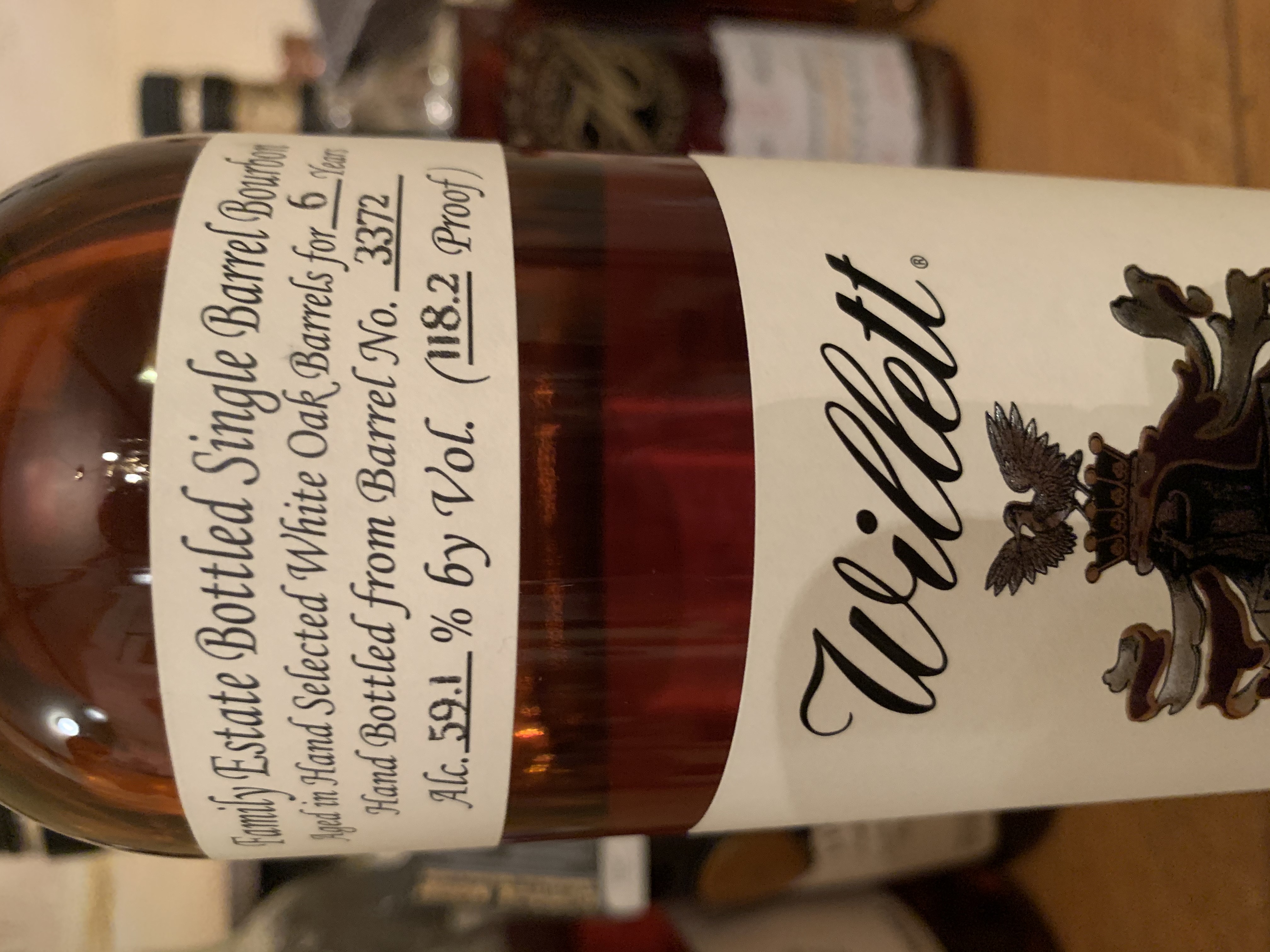 Willett Family Estate 6 year bourbon barrel 3372