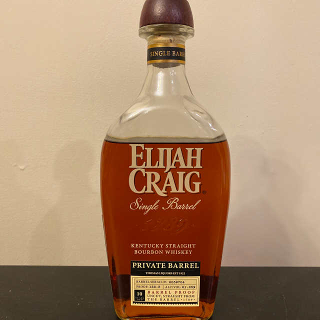 Elijah Craig Barrel Proof 2021 Thomas Liquors Pick