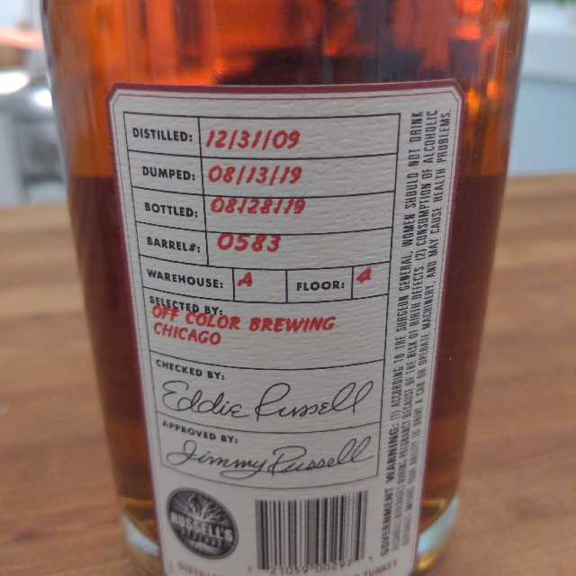 Russel's Reserve Private Barrel Selection 0583 Off Color Brewing
