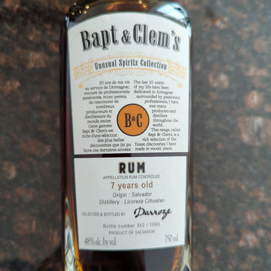 Bapt & Clem's Unusual Spirits Collectiom - El Salvador