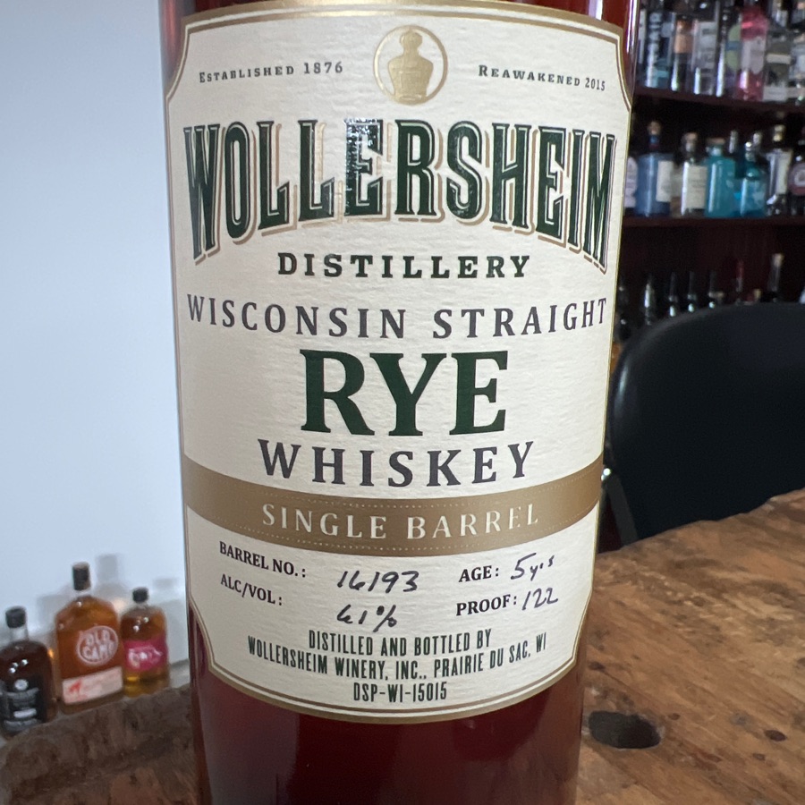 Wollersheim Single Barrel Wisconsin Straight Rye