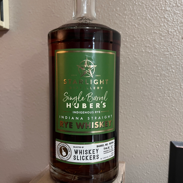 Starlight Single Barrel Huber's Indigenous Rye