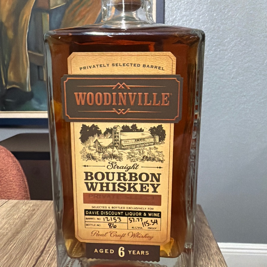 woodinville private select single barrel bourbon (Davie discount liquor & wine)