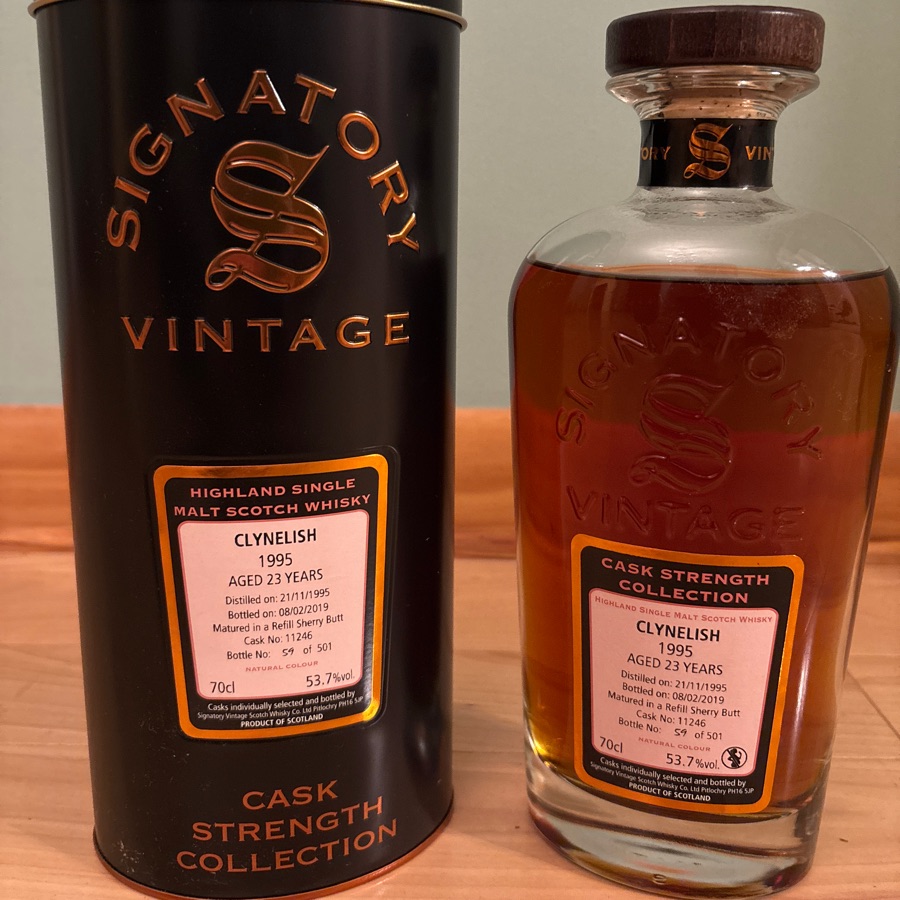 Clynelish 23 Year 1995 Single Cask (Cask #11246) Signatory Vintage