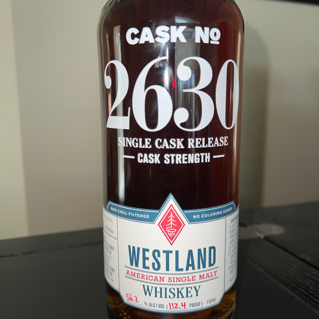 Westland Single Cask Release Cask #2630