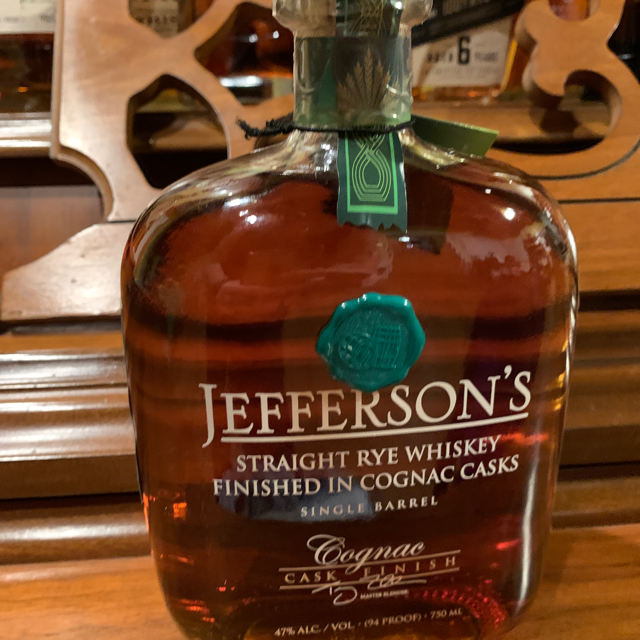 Jefferson's Single Barrel Straight Rye Cognac Cask Finish