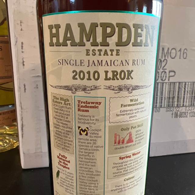 Hampden Estate Single Jamaican Rum 2010 LROK