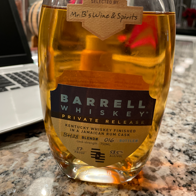 Barrell Whiskey Private Release BH28 Kentucky Whiskey Finished in Jamaican Rum Cask