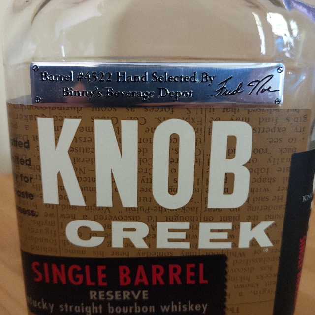 Knob Creek Single Barrel Reserve - Binny's #4522