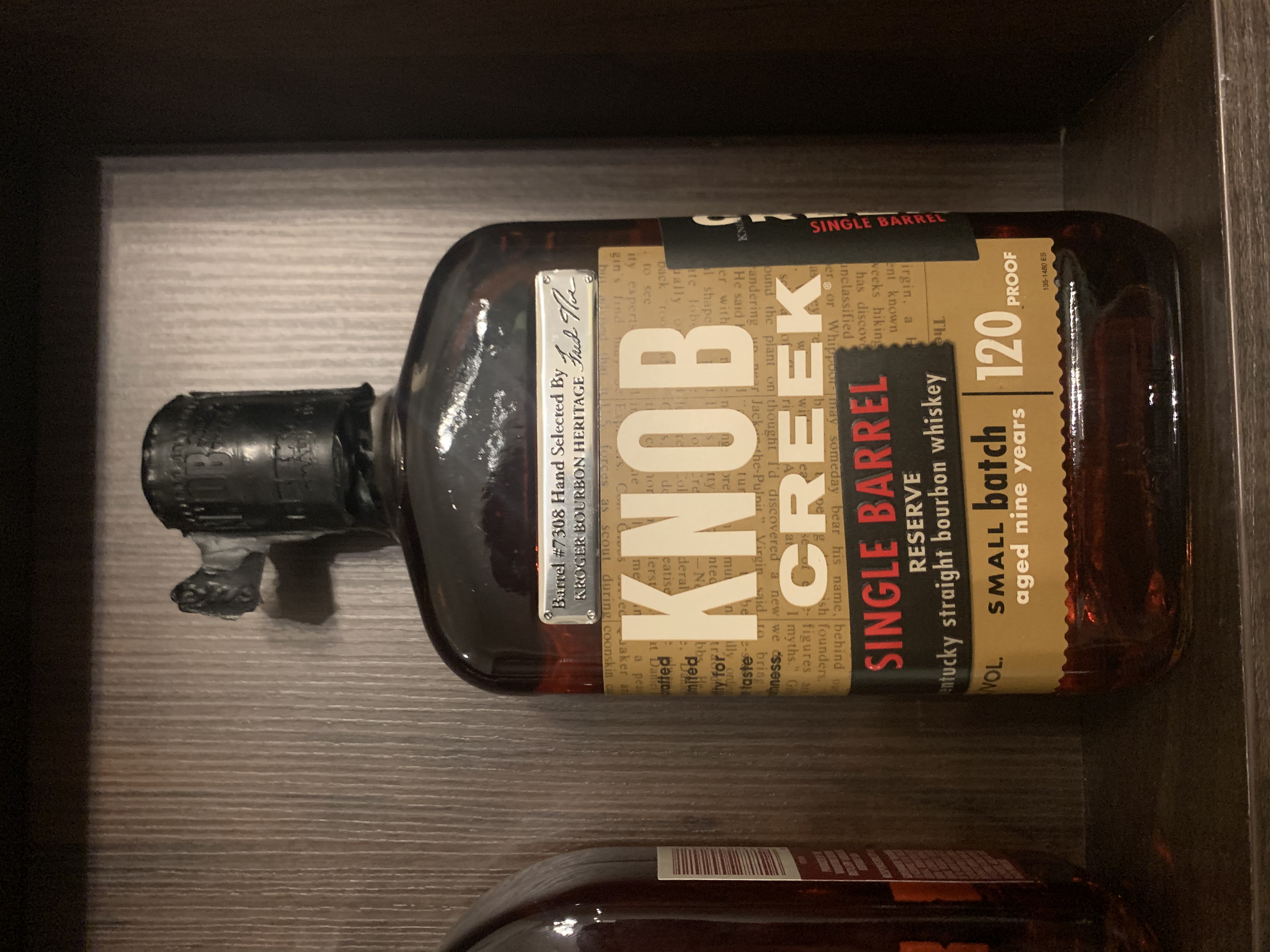 Knob Creek Single Barrel Reserve Bourbon Barrel #7308 (Kroger)