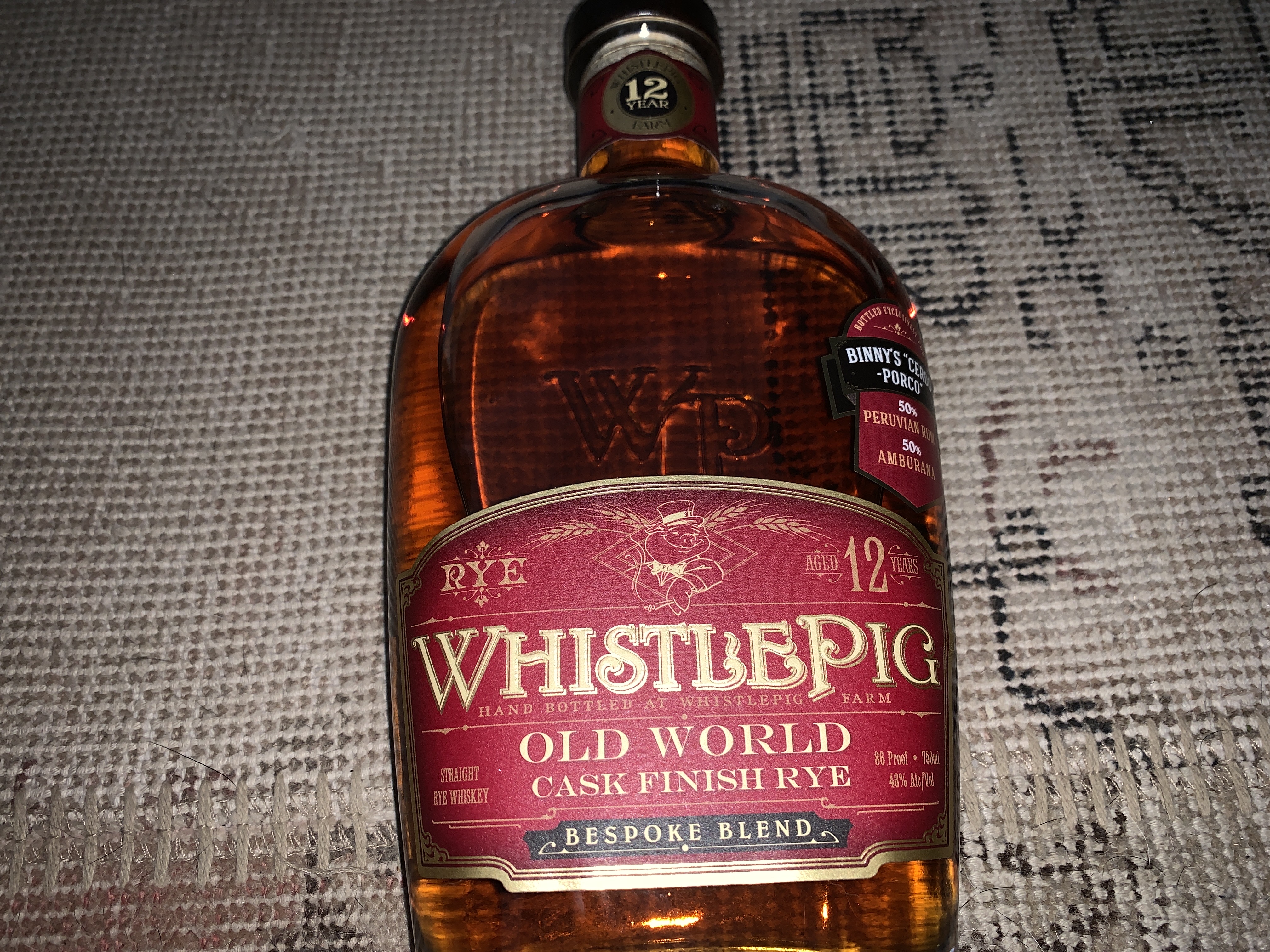 Whistlepig Old World Bespoke Blend (Binny's "Cerdo-Porco")