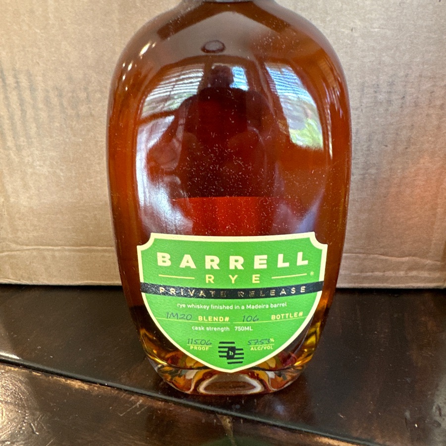 Barrell Rye Private Release 1M20