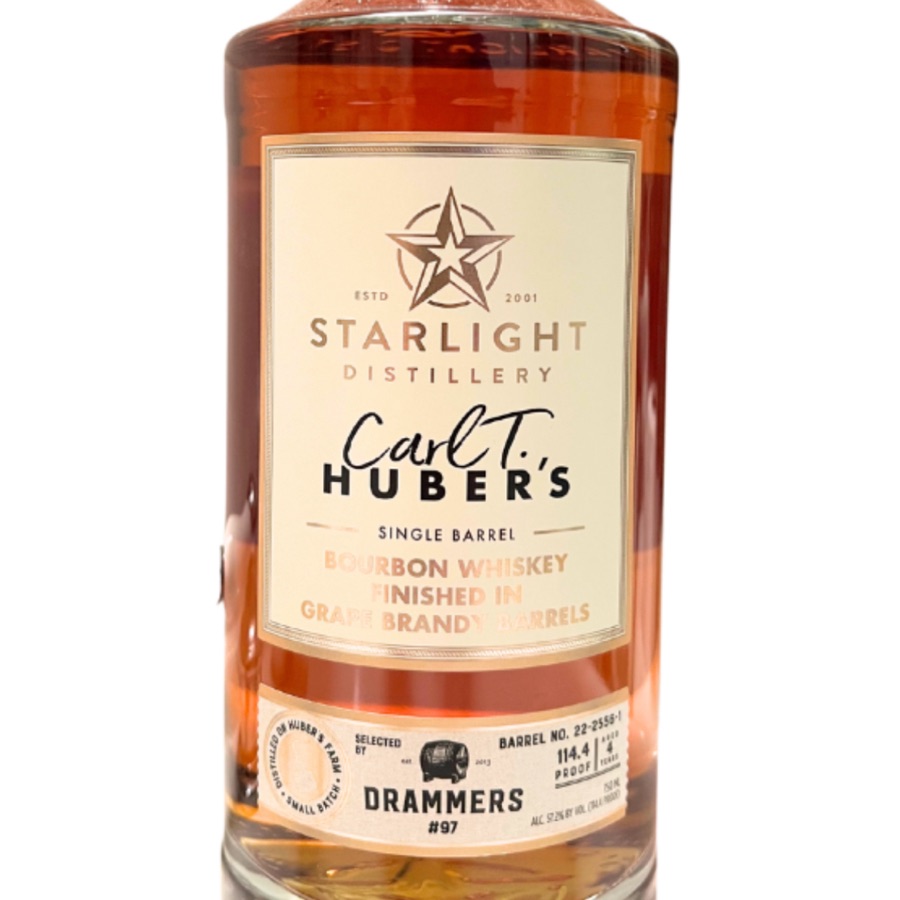 Starlight Carl T. Huber's Bourbon Finished in Grape Brandy Barrels (Drammers pick)