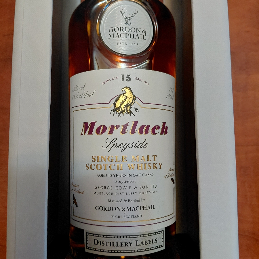 Mortlach 15 Year Gordon & MacPhail Distillery Labels
